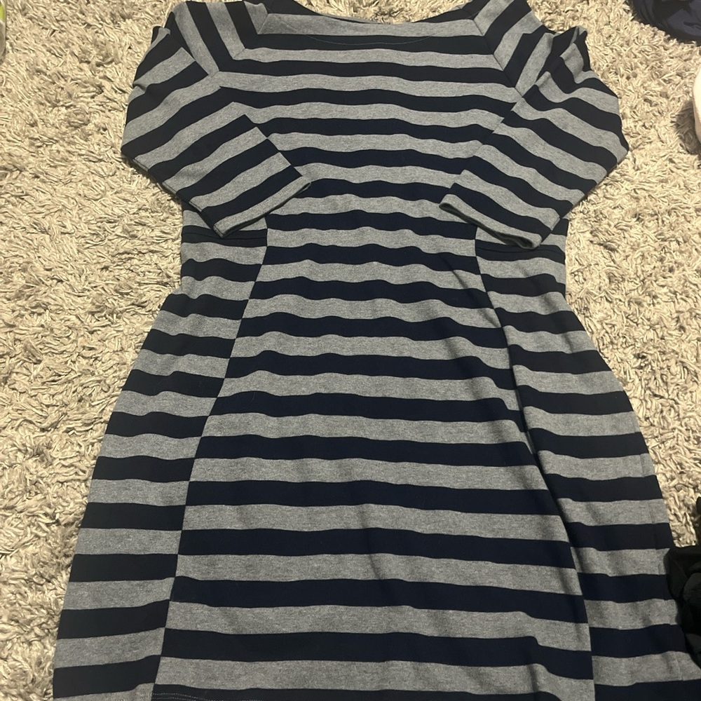 Striped Black and Gray Dress